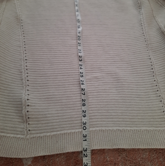 L.L.Bean open cream knit cardigan sweater - Picture 8 of 9